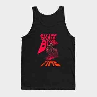 Skateboard Art Design all day skate Tank Top